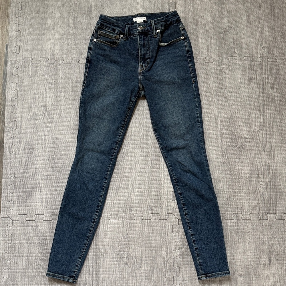 Good American Deep Blue Skinny Jeans
